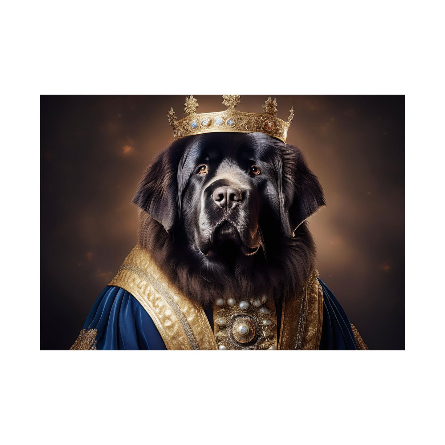 Newfoundland Renaissance Pet Portrait Print,  Art Print, Wall Decor Gift, Animal Lover Home Decor, Dog Wall Art, wall art, wall print