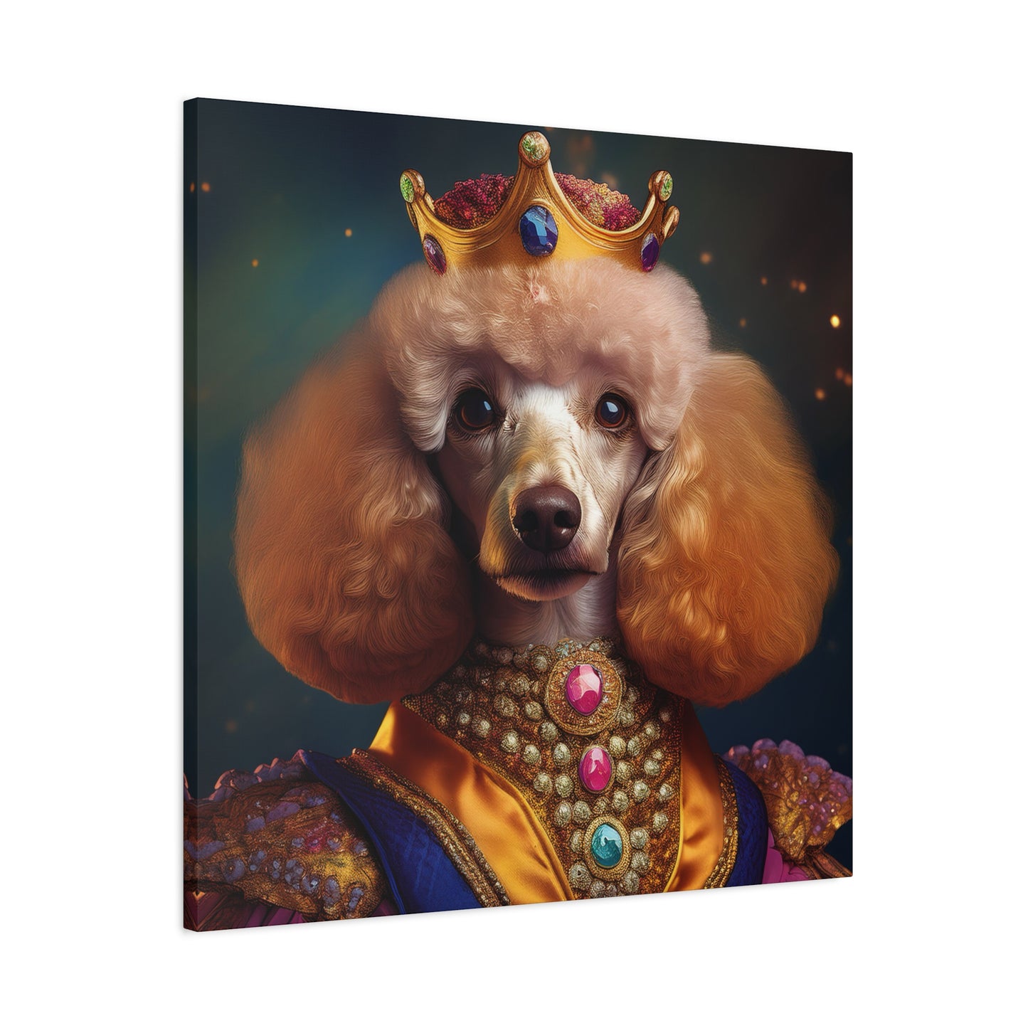 Poodle Pet Dog Renaissance Portrait on Canvas | Wall art | wall print
