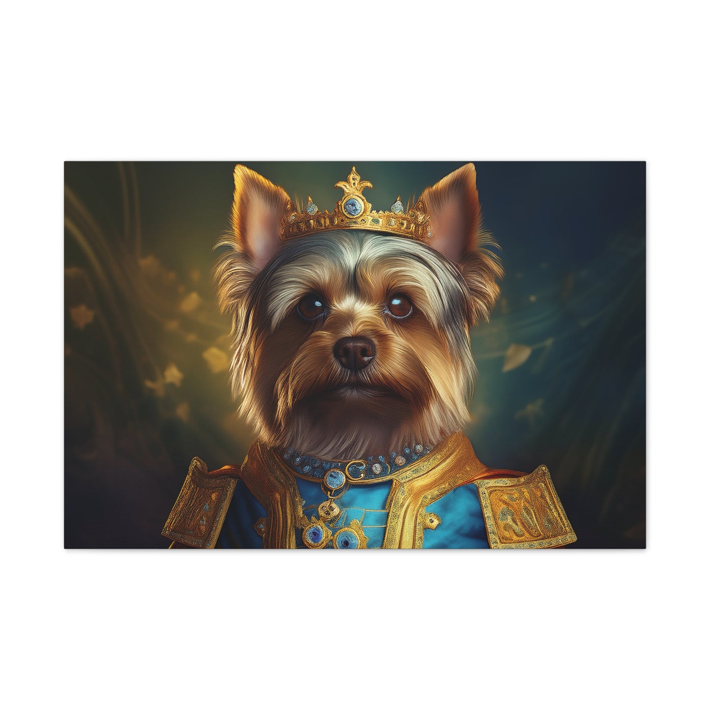 Yorkshire Terrier Renaissance Pet Portrait on Canvas | Wall Art | Wall Print | Dog Art