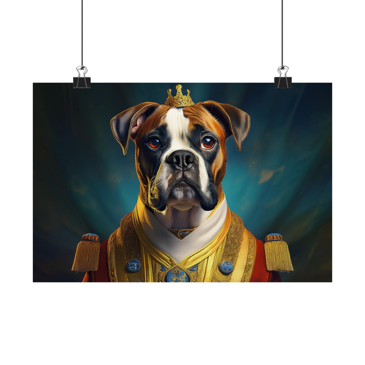 Boxer Dog Renaissance Pet Portrait Print, Art Print, Wall Decor Gift, Animal Lover Home Decor, Dog Wall Art, wall art, wall prints
