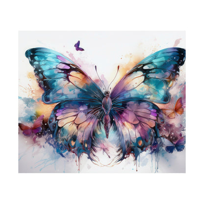 Teal, Orange & Purple Butterfly Alcohol Ink Wall Art | Butterfly wall art | Wall Art | Wall Print