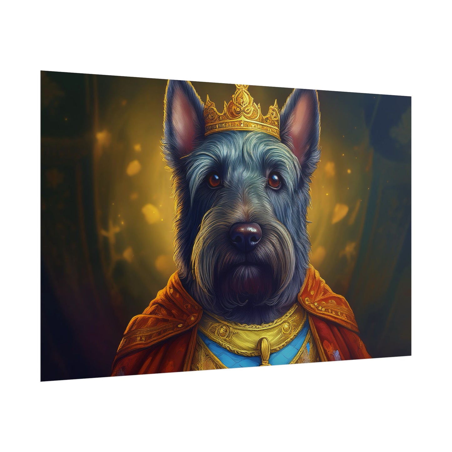Scottish Terrier Renaissance Pet Portrait Print, Dog Lover Wall Art, Animal Artwork, wall prints, wall art, Dog Memorial Gift