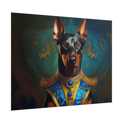 Doberman Pinscher Renaissance  Dog Pet Portrait Print | Wall Art | Wall Print | Dog Art