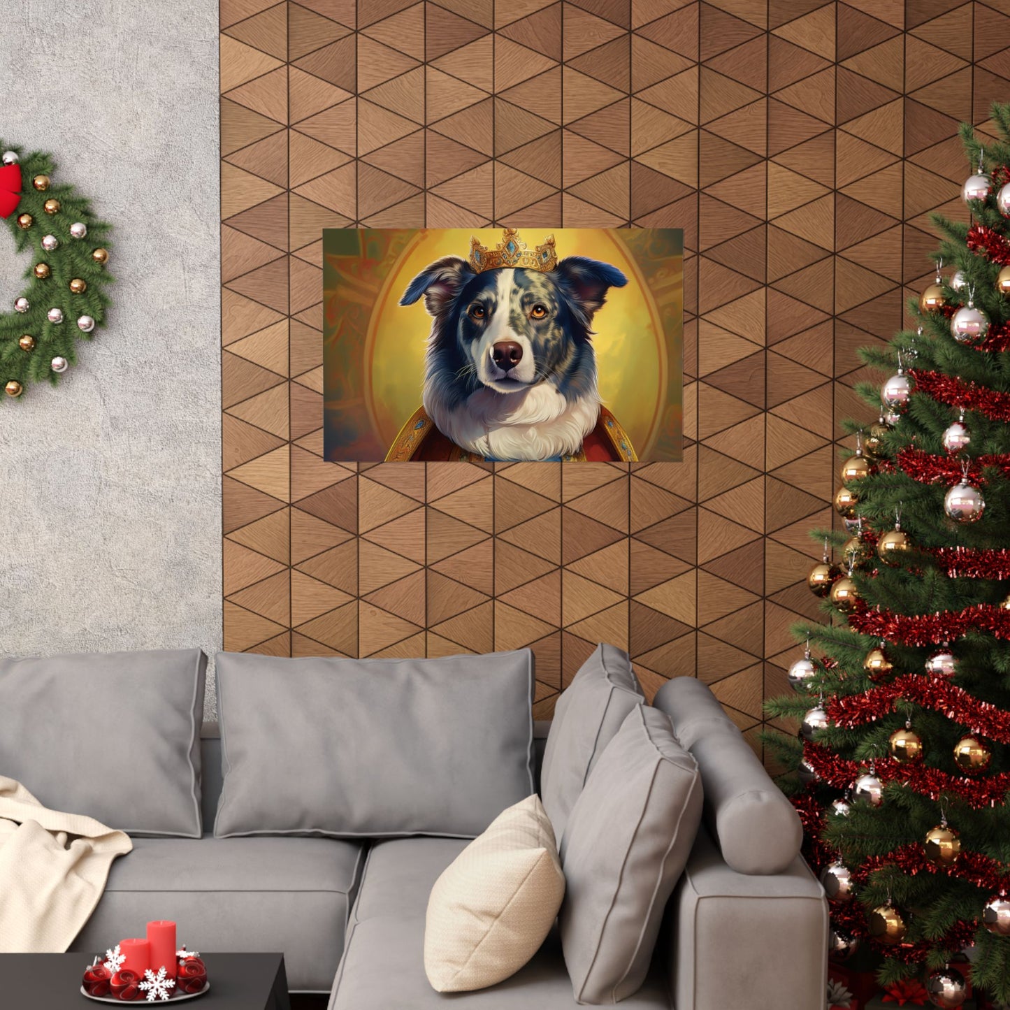 Border Collie Dog Renaissance Pet Portrait Print, Animal Lover gift, wall art, wall print, dog art