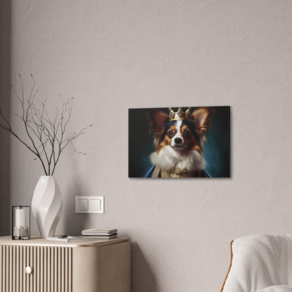 Papillon Pet Portrait Renaissance on Canvas, wall art, wall print, dog portrait, dog art