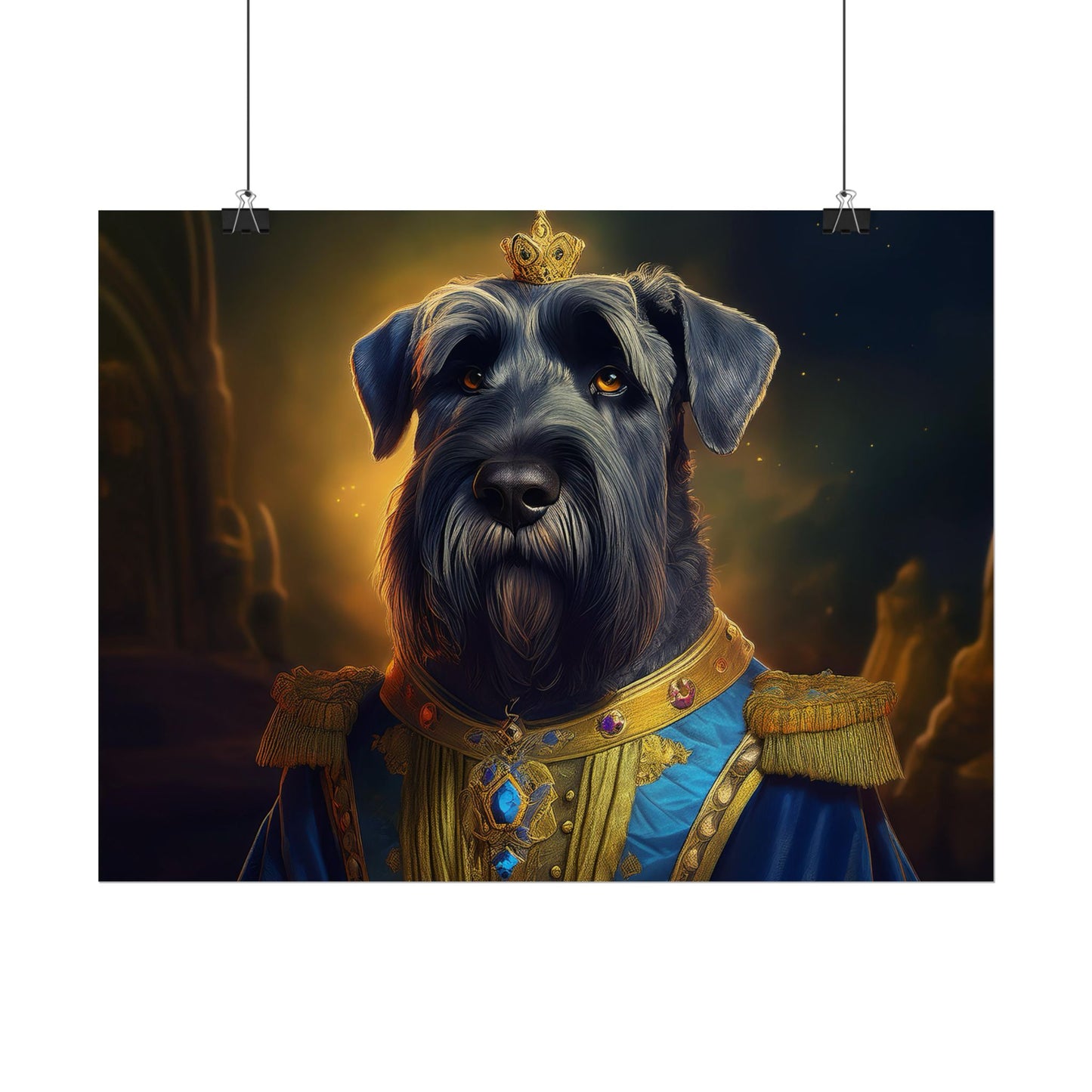 Giant Schnauzer Pet Renaissance Portrait Print, Dog Lover Wall Print | Wall Art | Wall Print