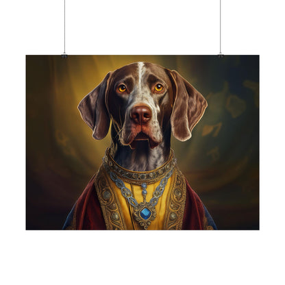 German Shorthaired Pointer Dog Renaissance Pet Portrait, Art Print, Animal Lover gift, Dog Wall Art, wall prints, wall art