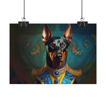 Doberman Pinscher Renaissance  Dog Pet Portrait Print | Wall Art | Wall Print | Dog Art