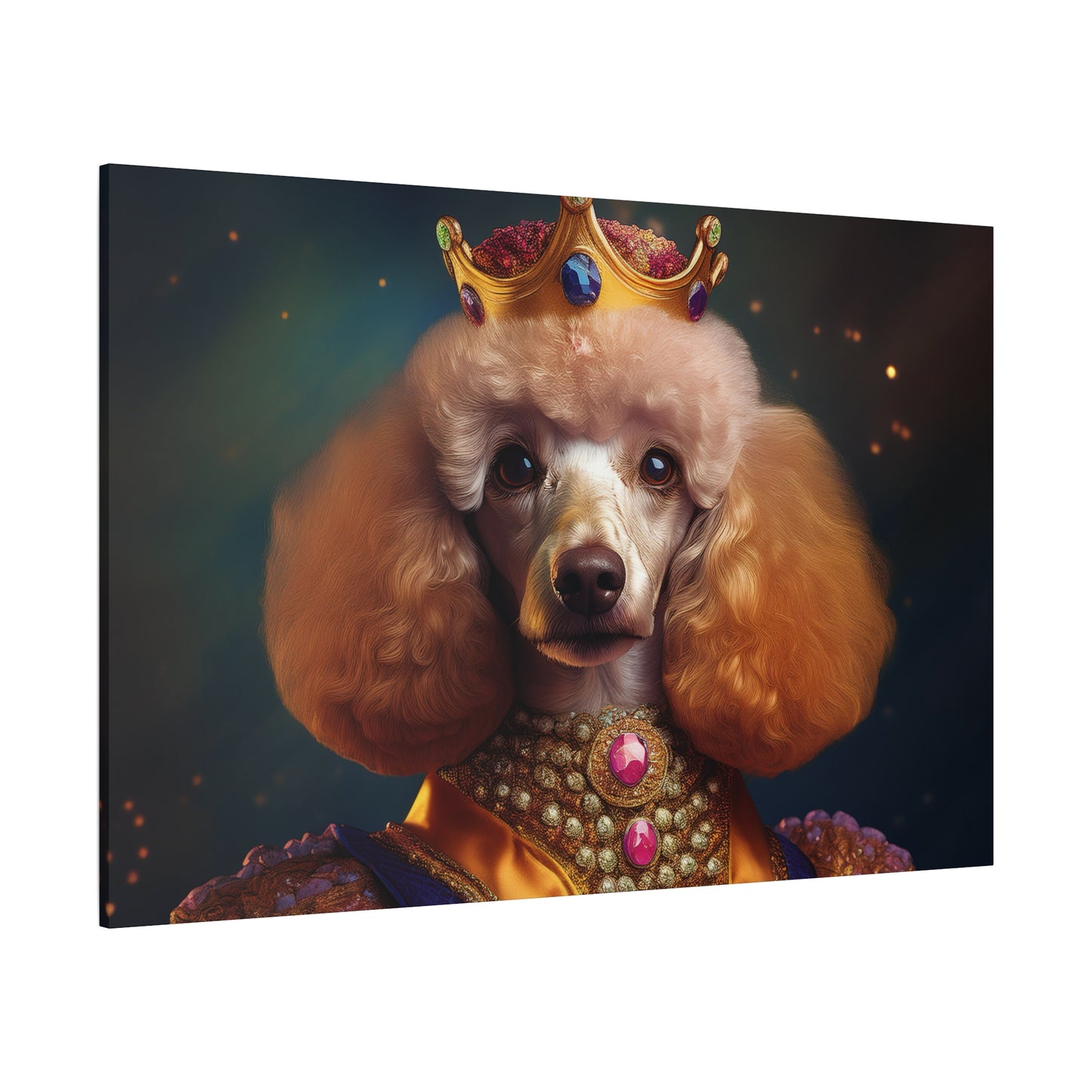 Poodle Pet Dog Renaissance Portrait on Canvas | Wall art | wall print