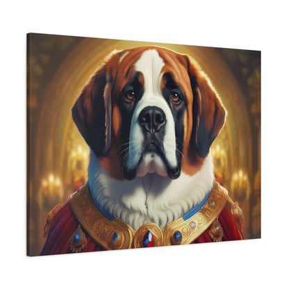 St Bernard Renaissance Portrait - Premium Canvas Wall Art, Dog Portrait, Unique Wall Print