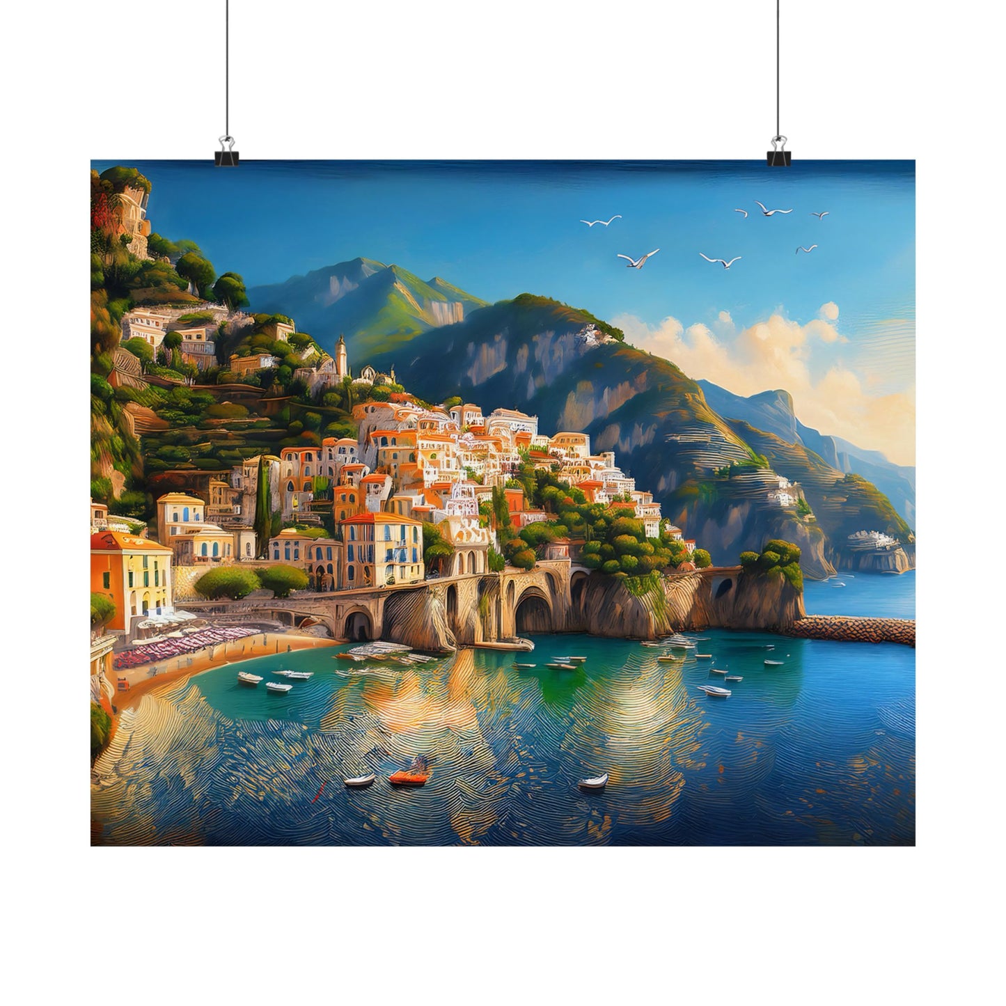 Amalfi Coast Italy Coastal Print | Style 1 | Wall Art | Wall Print