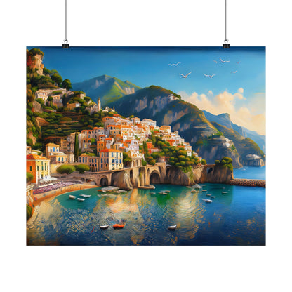Amalfi Coast Italy Coastal Print | Style 1 | Wall Art | Wall Print