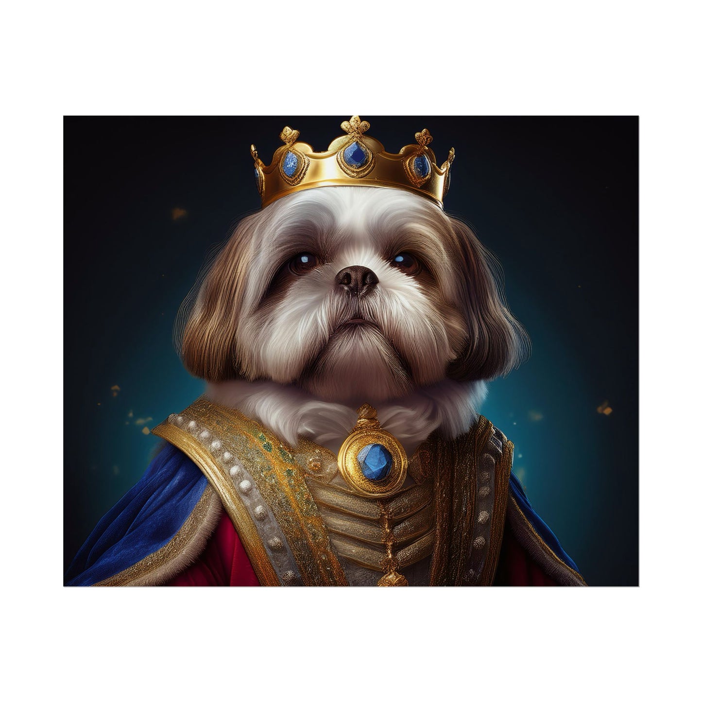 Shih Tzu Renaissance Pet Portrait Print | Dog Lover Wall Art | Dog Memorial Gift | Wall Art | Wall Print