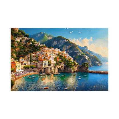 Amalfi Coast Italy Coastal Print | Style 1 | Wall Art | Wall Print