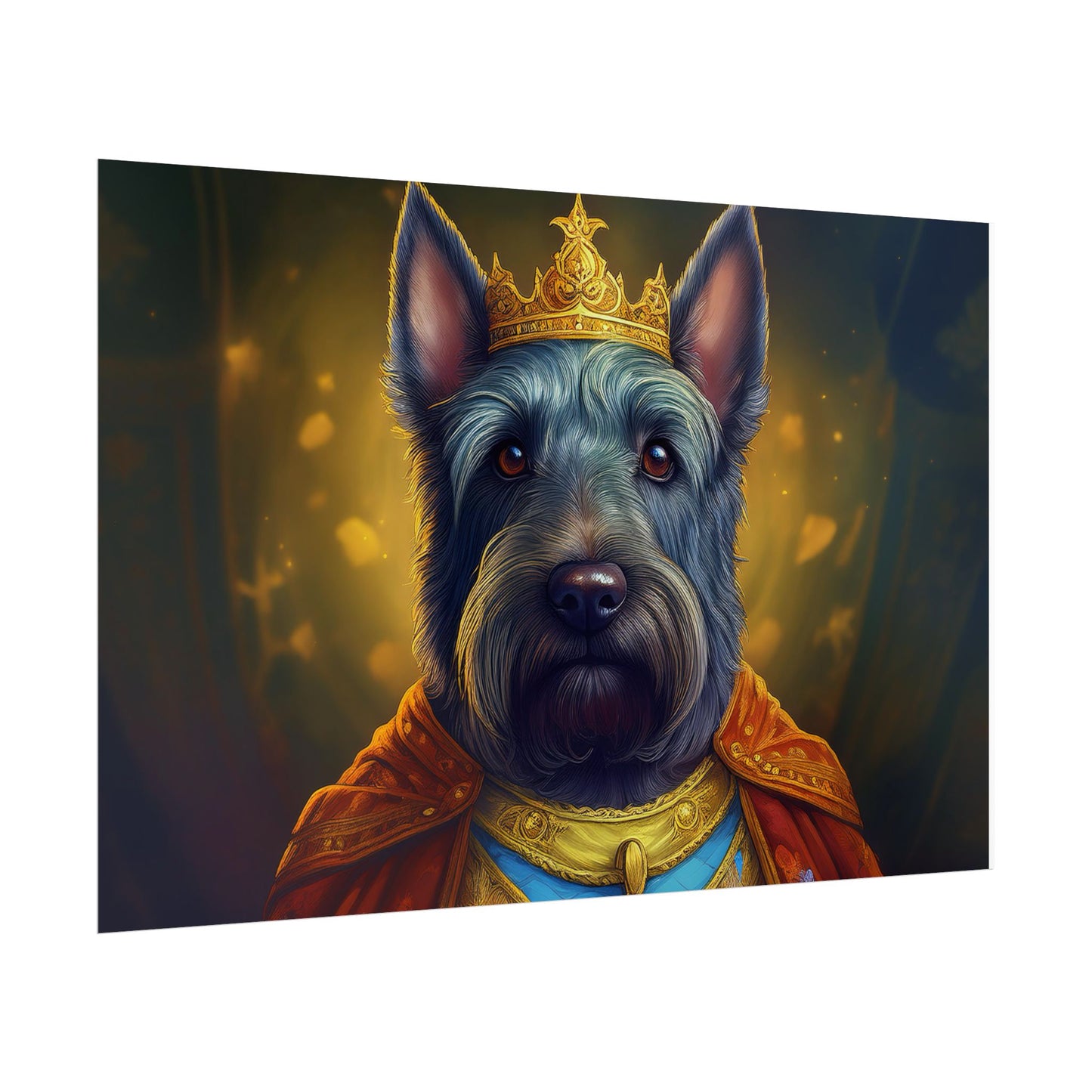 Scottish Terrier Renaissance Pet Portrait Print, Dog Lover Wall Art, Animal Artwork, wall prints, wall art, Dog Memorial Gift