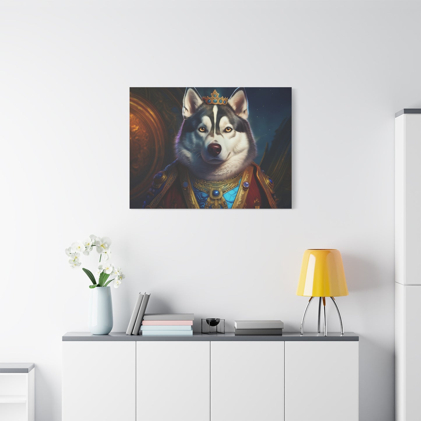 Siberian Husky Renaissance Pet Portrait on Canvas, wall art, wall print, dog portrait, dog art