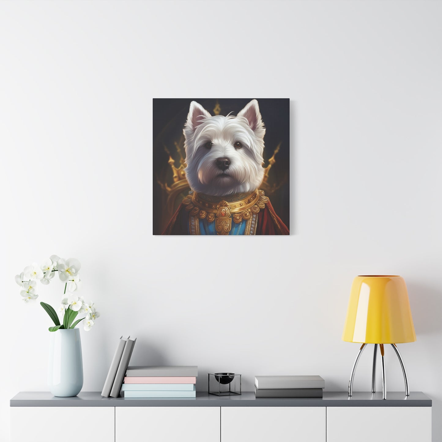West Highland White Terrier Pet Portrait Renaissance - Canvas, wall art, wall print, dog portrait, dog art