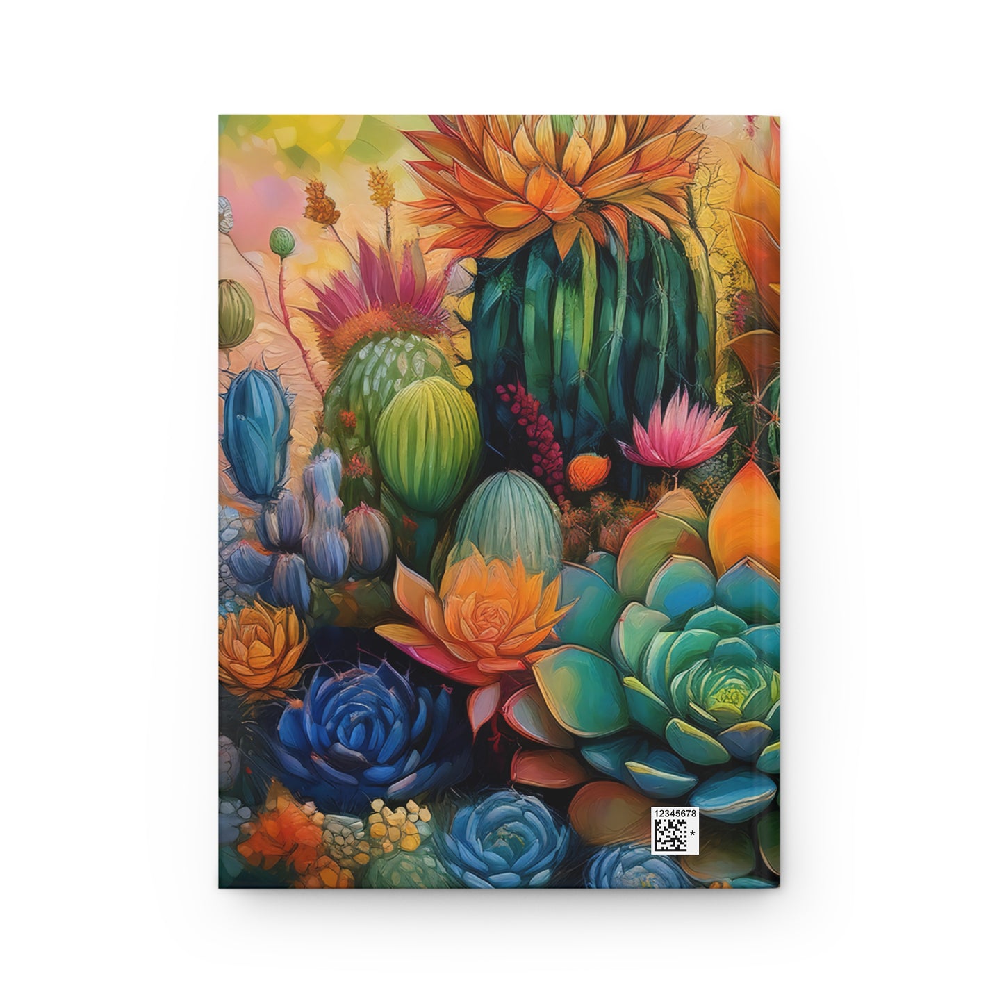 Cacti & Succulents Rainbow Hardcover Journal (Style 1), Writing Notebook, Diary, Sketchbook, Dream Journal