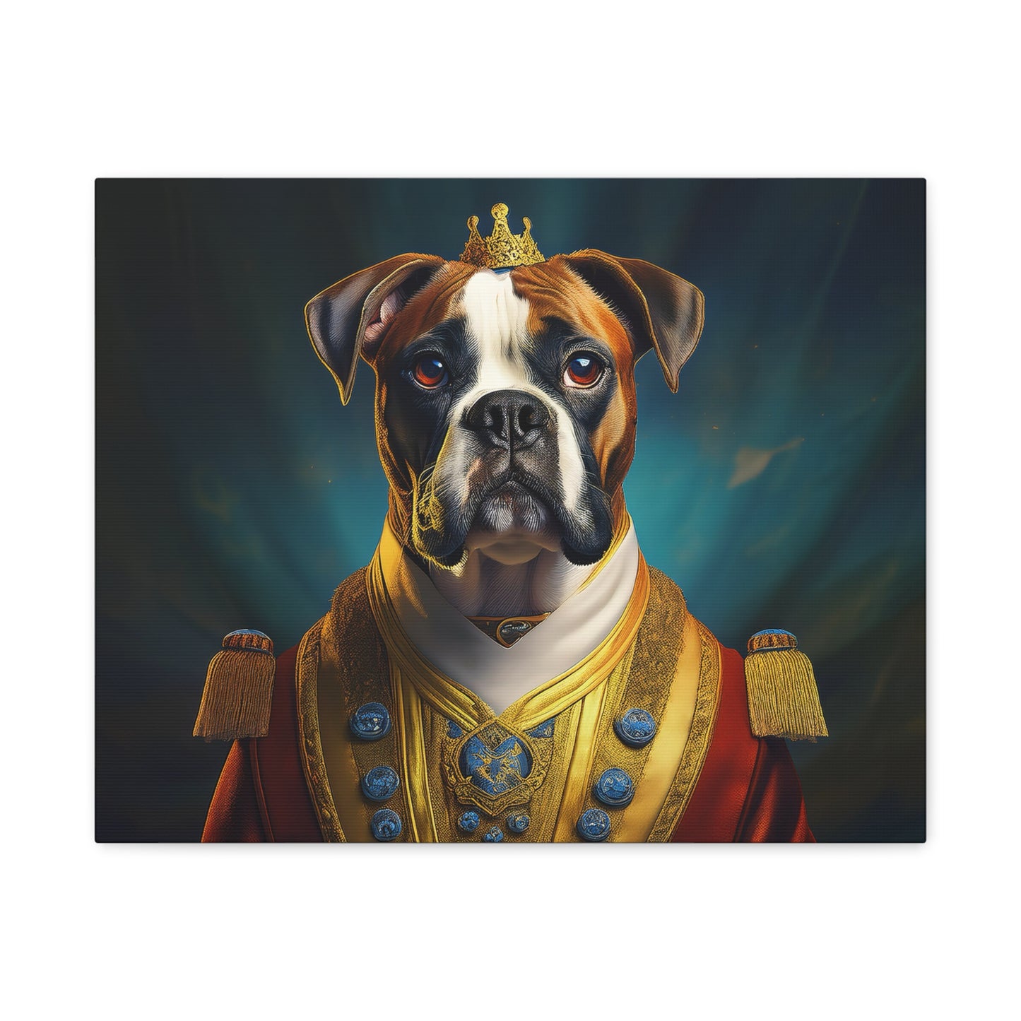 Boxer Renaissance Pet Portrait  on Canvas, wall art, wall print, dog portrait, dog art