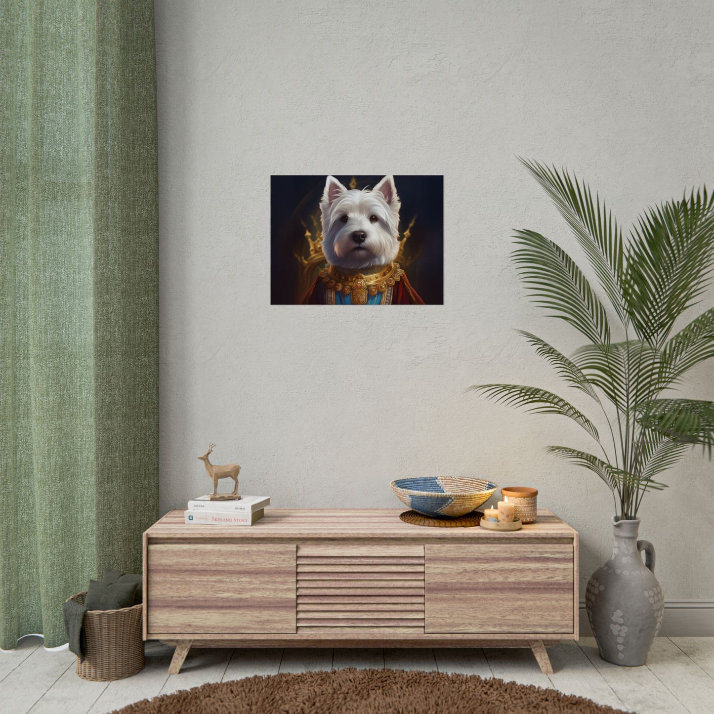 West Highland White Terrier Dog Renaissance Pet Portrait Print, West Highland White Terrier Art Print, Dog Wall Art, Wall Print, Wall Art
