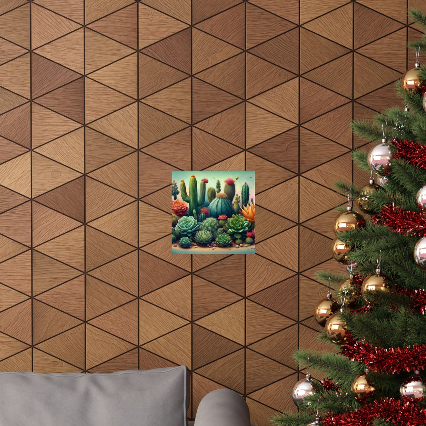 Abstract Cacti and Succulent Desert Garden Color Print | Wall Art | Wall Print
