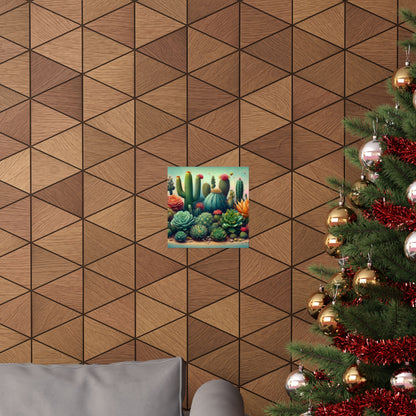 Abstract Cacti and Succulent Desert Garden Color Print | Wall Art | Wall Print