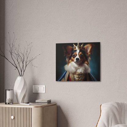 Papillon Pet Portrait Renaissance on Canvas, wall art, wall print, dog portrait, dog art