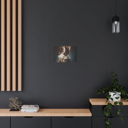Papillon Pet Portrait Renaissance on Canvas, wall art, wall print, dog portrait, dog art