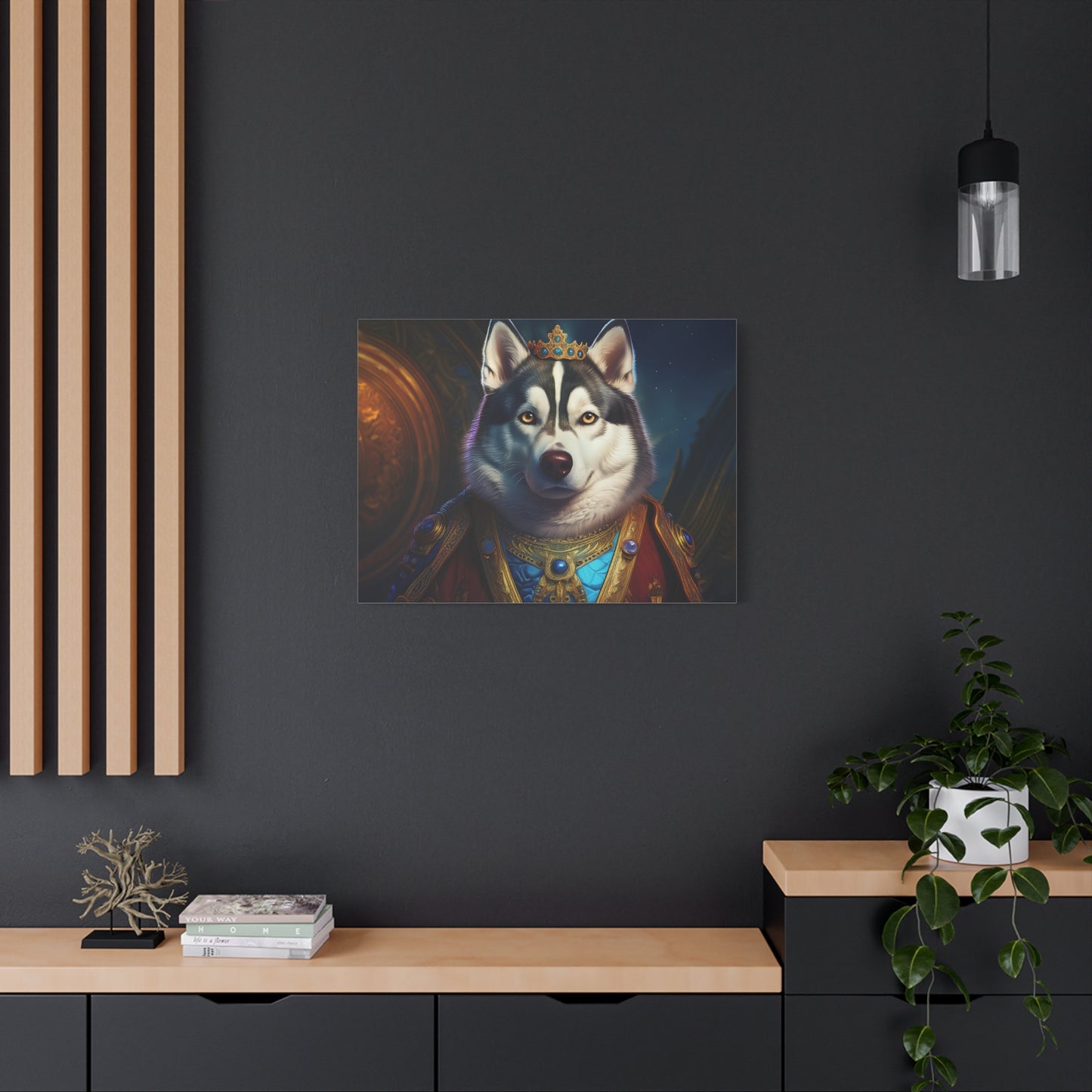 Siberian Husky Renaissance Pet Portrait on Canvas, wall art, wall print, dog portrait, dog art