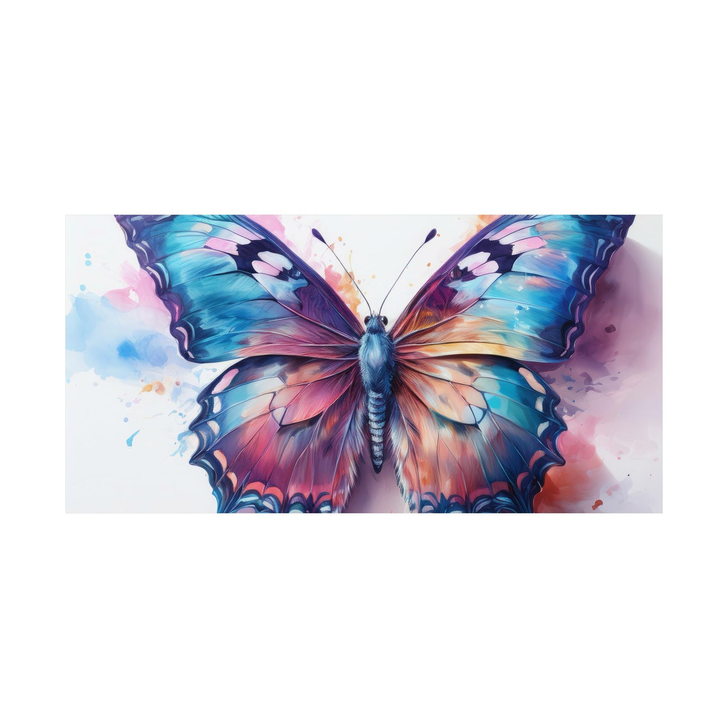 Teal, Blue & Purple Butterfly Alcohol Ink Wall Art |  Butterfly wall art | Wall Art | Wall Print