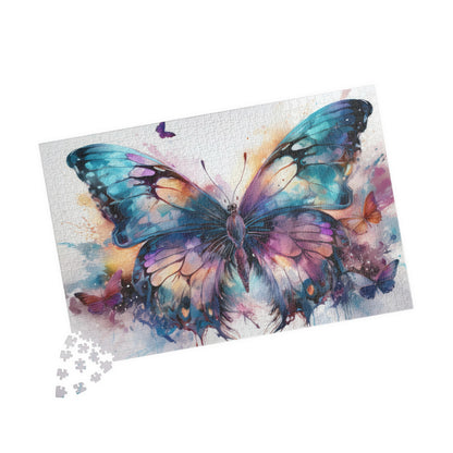 Abstract Watercolor Butterfly Puzzle  | Alcohol Ink Art