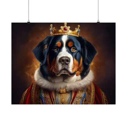 Bernese Mountain Dog Renaissance Pet Portrait Print, Art Print, Wall Art, Wall Prints, Dog Wall Art