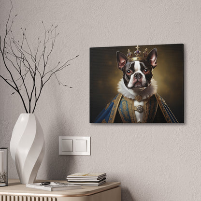 Boston Terrier Renaissance Pet Portrait on Canvas, wall print, wall art, dog portrait, dog art