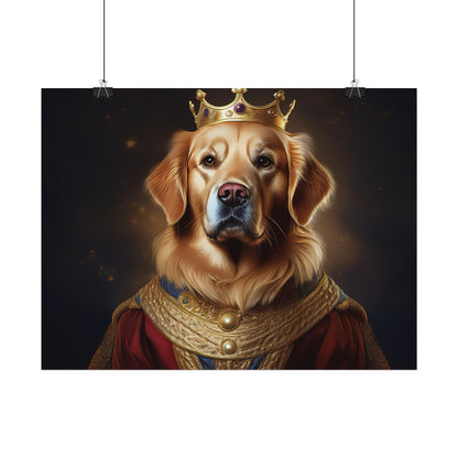 Golden Retriever Renaissance Dog Portrait  Art Print, Wall Decor Gift, Animal Lover Home Decor, Dog Wall Art