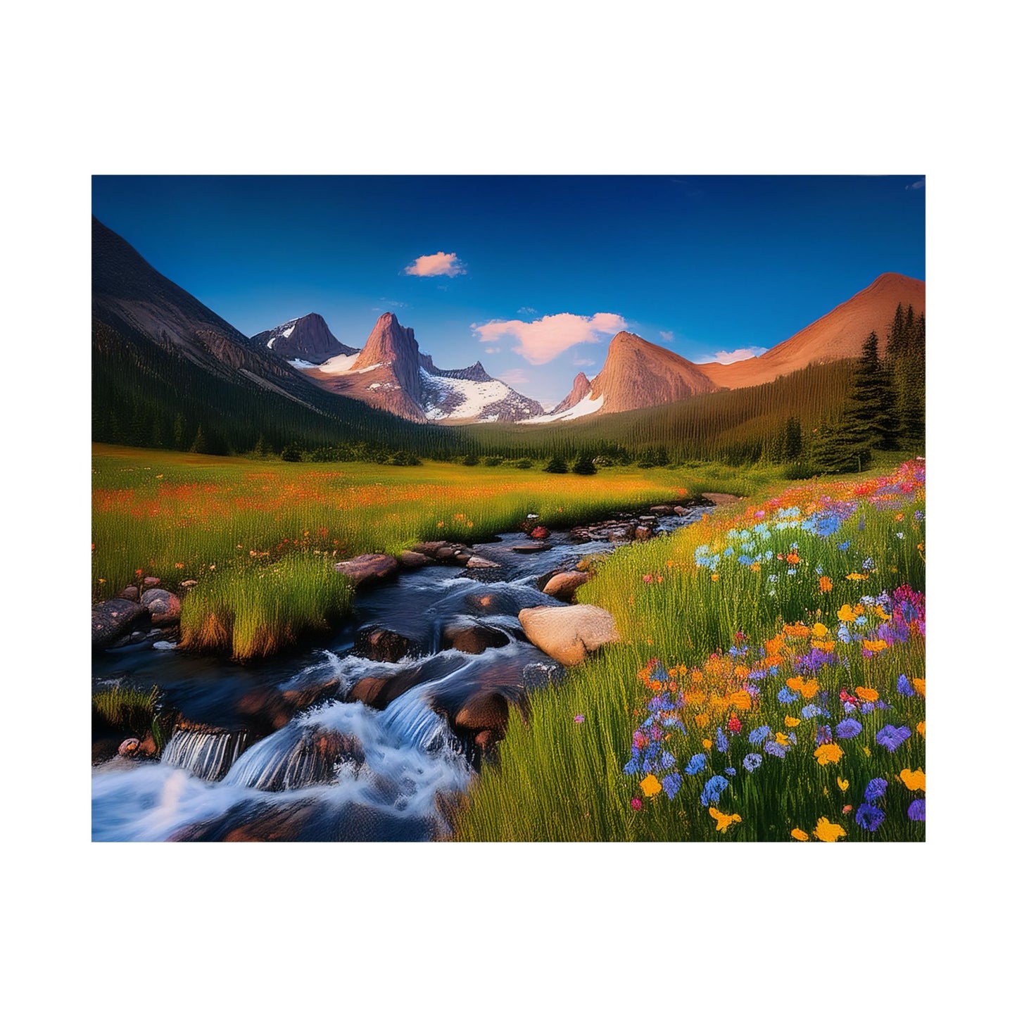 Rocky Mountains Mountain Flora  Art Print | Wall Art | Wall Print | Mountains Wall Art