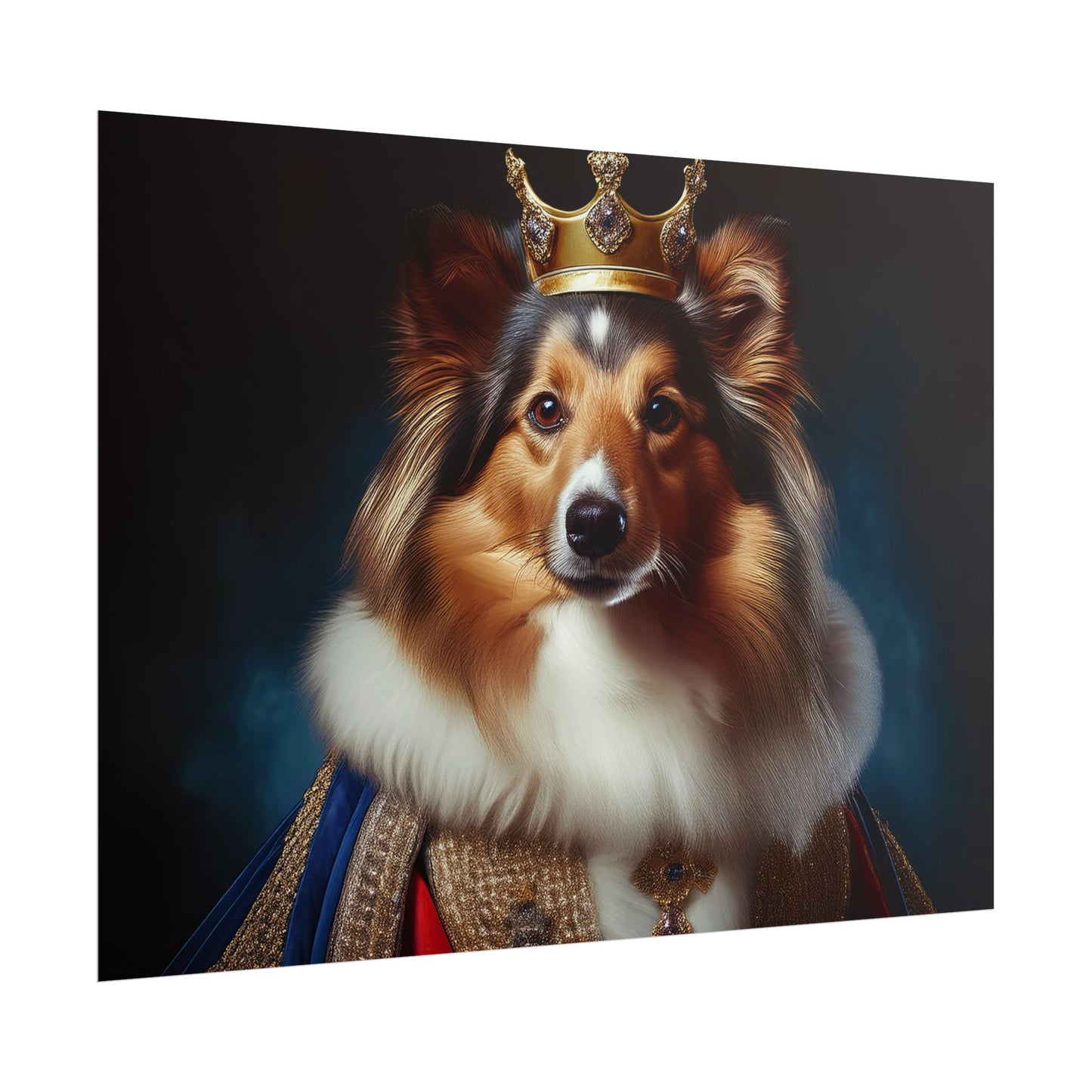 Shetland Sheepdog Renaissance Dog Portrait Art Print, Wall Decor Gift, Animal Lover Home Decor, Dog Wall Art