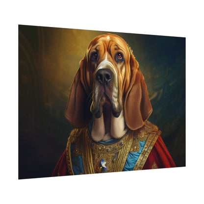 Bloodhound Renaissance Dog Portrait Art Print, Wall Decor Gift, Animal Lover Home Decor, Dog Wall Art
