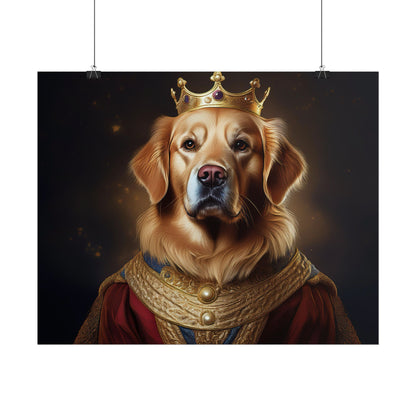 Golden Retriever Renaissance Dog Portrait  Art Print, Wall Decor Gift, Animal Lover Home Decor, Dog Wall Art
