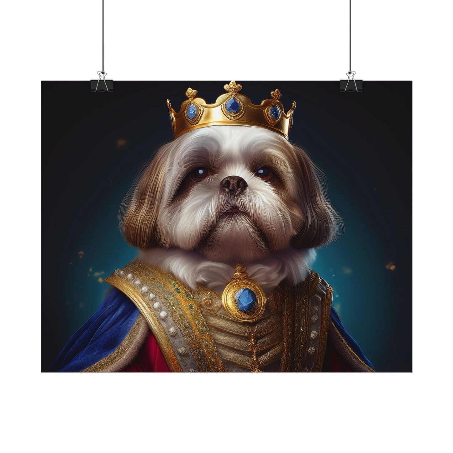 Shih Tzu Renaissance Pet Portrait Print | Dog Lover Wall Art | Dog Memorial Gift | Wall Art | Wall Print