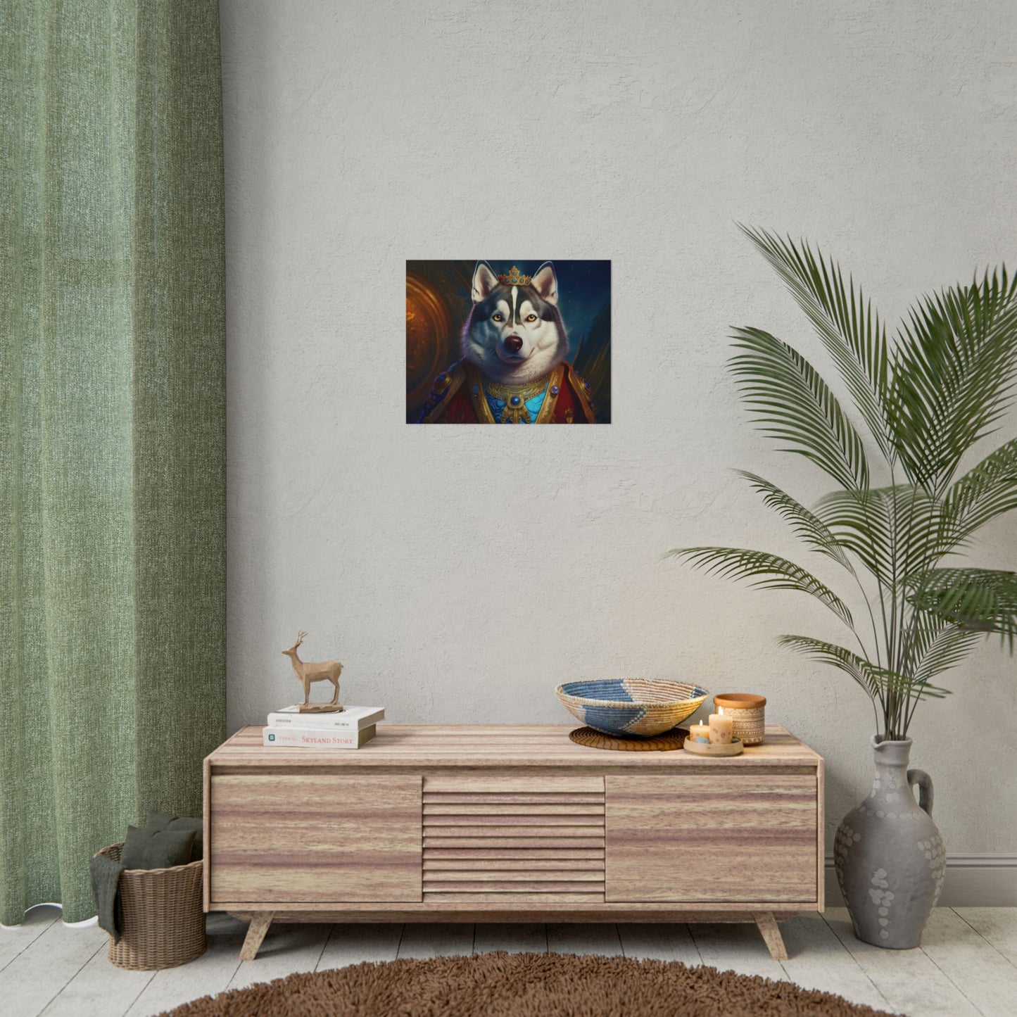 Siberian Husky Renaissance Pet Portrait Print, Siberian Husky Art Print, Wall Decor, Art Gift, dog wall art, wall art, wall print