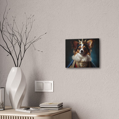 Papillon Pet Portrait Renaissance on Canvas, wall art, wall print, dog portrait, dog art