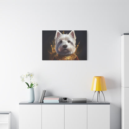West Highland White Terrier Pet Portrait Renaissance - Canvas, wall art, wall print, dog portrait, dog art