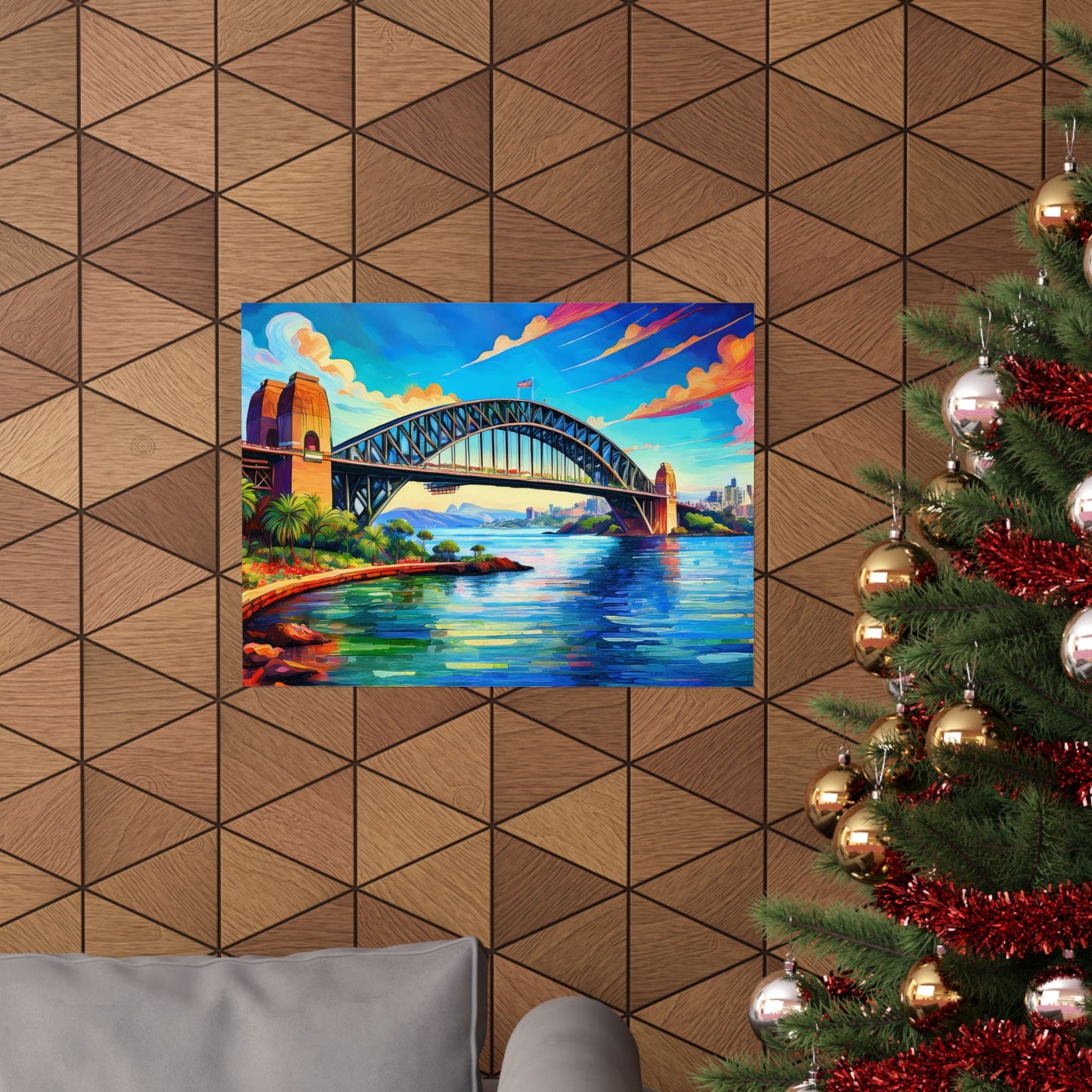 Sydney Harbour Bridge  Australia Painting Print | Wall Art | Wall Print