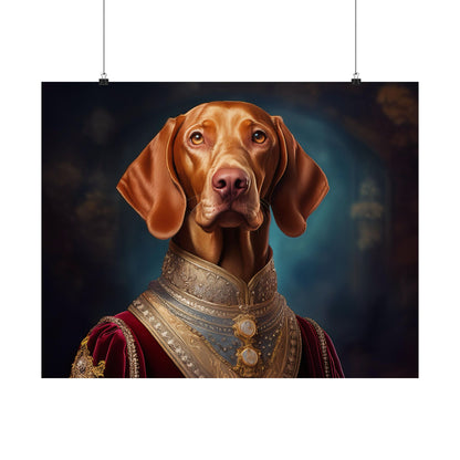 Vizsla Renaissance Pet Portrait Print,  Art Print, Wall Decor,  Animal Print, Dog Wall Art, Wall print, wall art, dog art