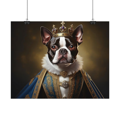 Boston Terrier Renaissance Dog Portrait Art Print, Wall Decor Gift, Animal Lover Home Decor, Dog Wall Art