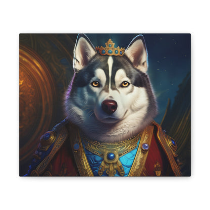 Siberian Husky Renaissance Pet Portrait on Canvas, wall art, wall print, dog portrait, dog art
