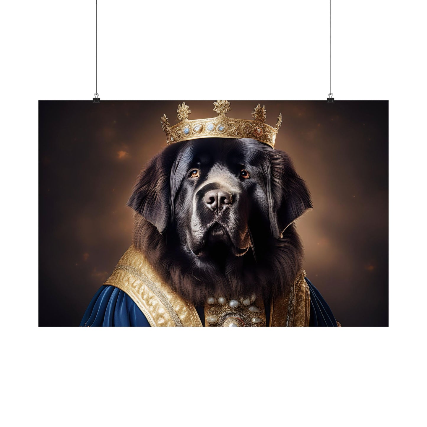 Newfoundland Renaissance Pet Portrait Print,  Art Print, Wall Decor Gift, Animal Lover Home Decor, Dog Wall Art, wall art, wall print