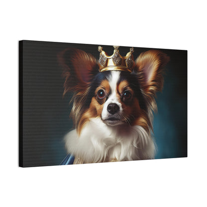 Papillon Pet Portrait Renaissance on Canvas, wall art, wall print, dog portrait, dog art