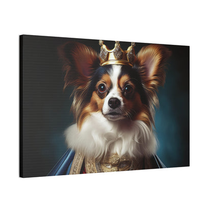 Papillon Pet Portrait Renaissance on Canvas, wall art, wall print, dog portrait, dog art