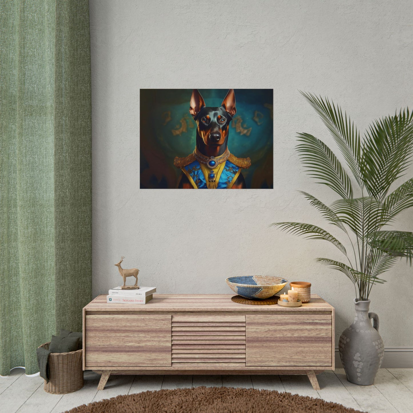 Doberman Pinscher Renaissance  Dog Pet Portrait Print | Wall Art | Wall Print | Dog Art